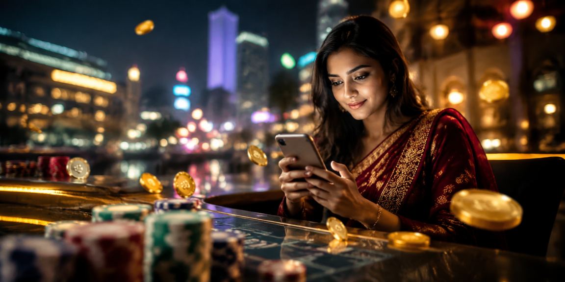 ময়মনসিংহের নাইট মার্কেটে মোবাইলে join9 টিন প্যাটি খেলছেন একজন তরুণ